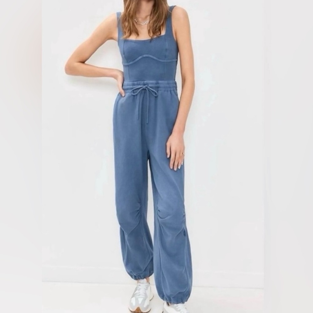 Free People Inbound Onesie Skyline Misty Blue NWT XS Retail 138